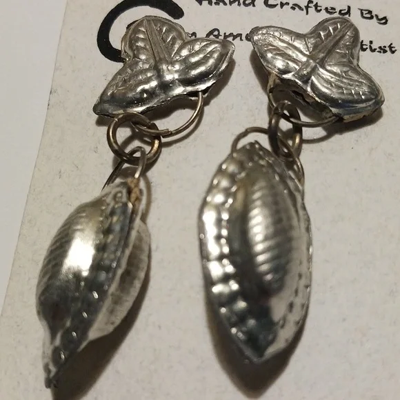 Silver Earrings Hand Crafted Vintage - Picture 5 of 5